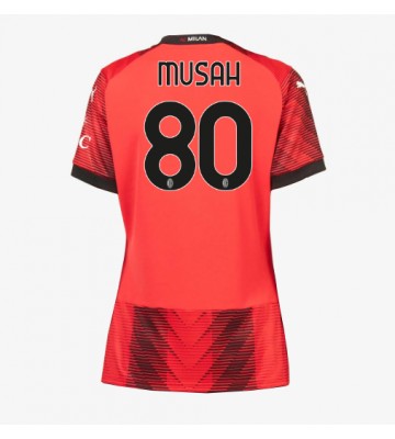 AC Milan Yunus Musah #80 Hemmatröja Kvinnor 2023-24 Kortärmad